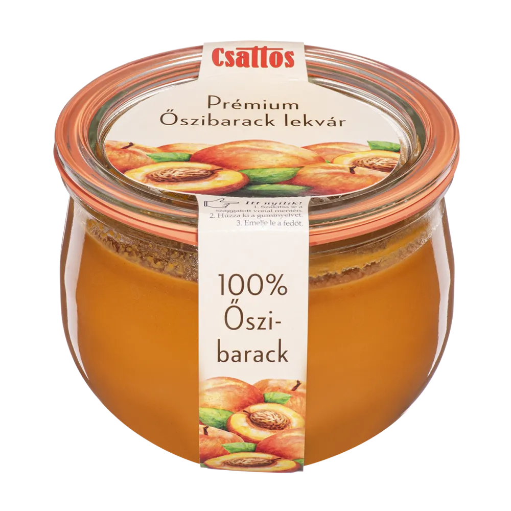Csattos Prémium Őszibarack lekvár