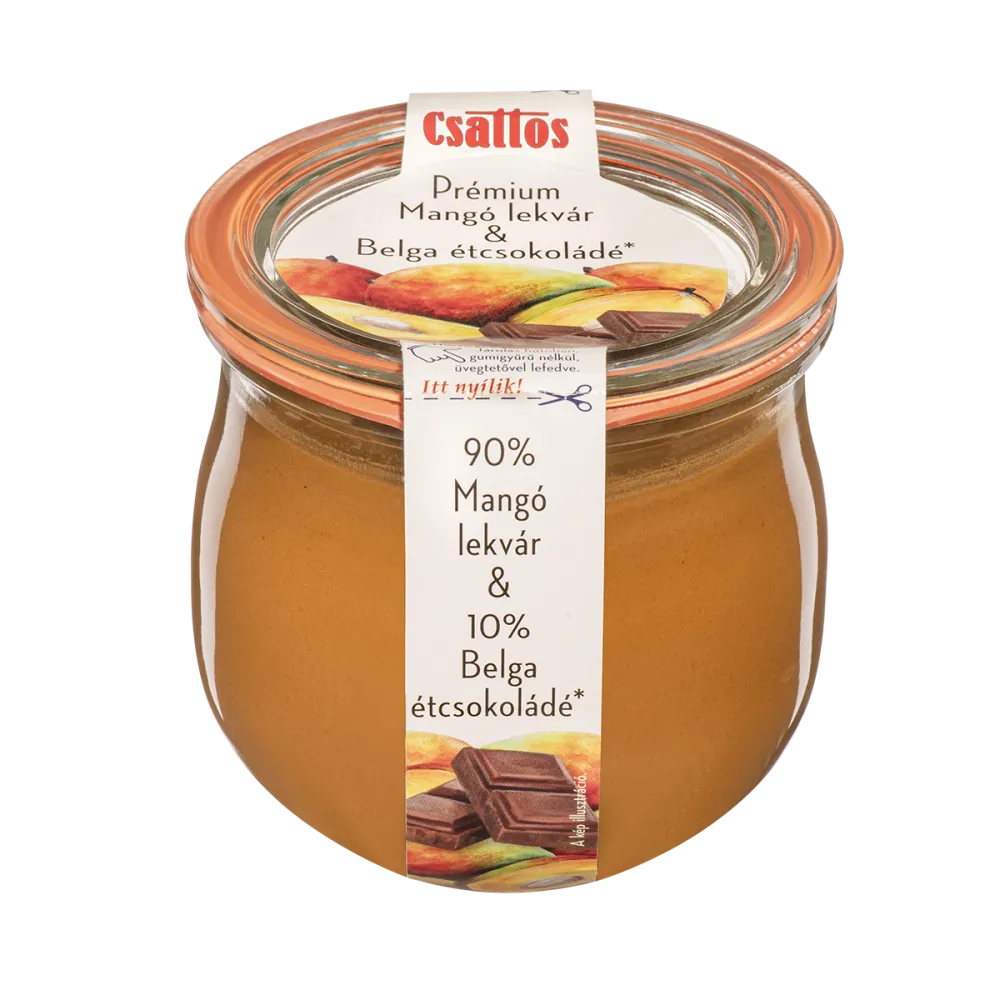 Csattos Prémium Mangó lekvár & Belga étcsokoládé